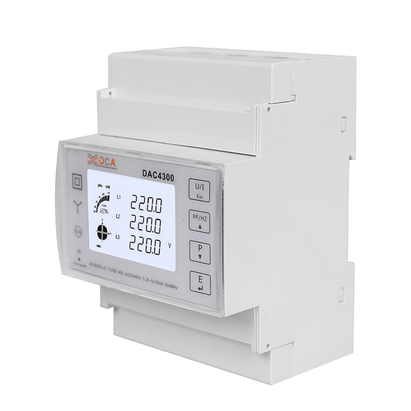 Dac4300 DIN-kiskon LCD kolmivaiheinen muuntajaenergiamittari