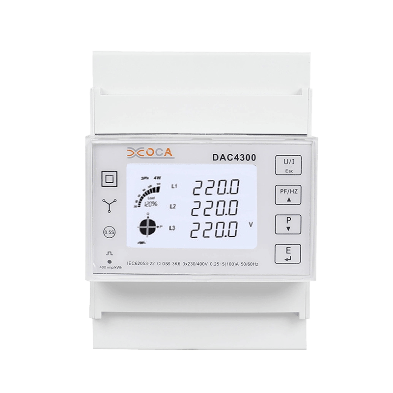 Dac4300 DIN-kiskon LCD kolmivaiheinen muuntajaenergiamittari