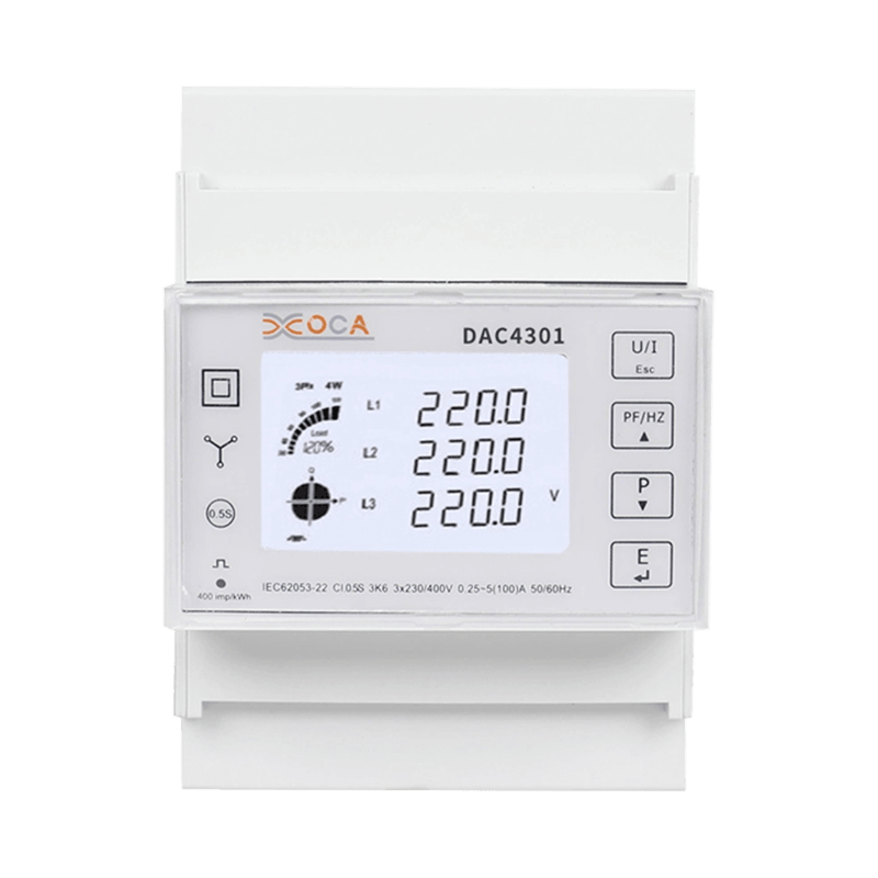 Dac4301 DIN-kisko AC monitariffi Modbus sähköenergiamittari