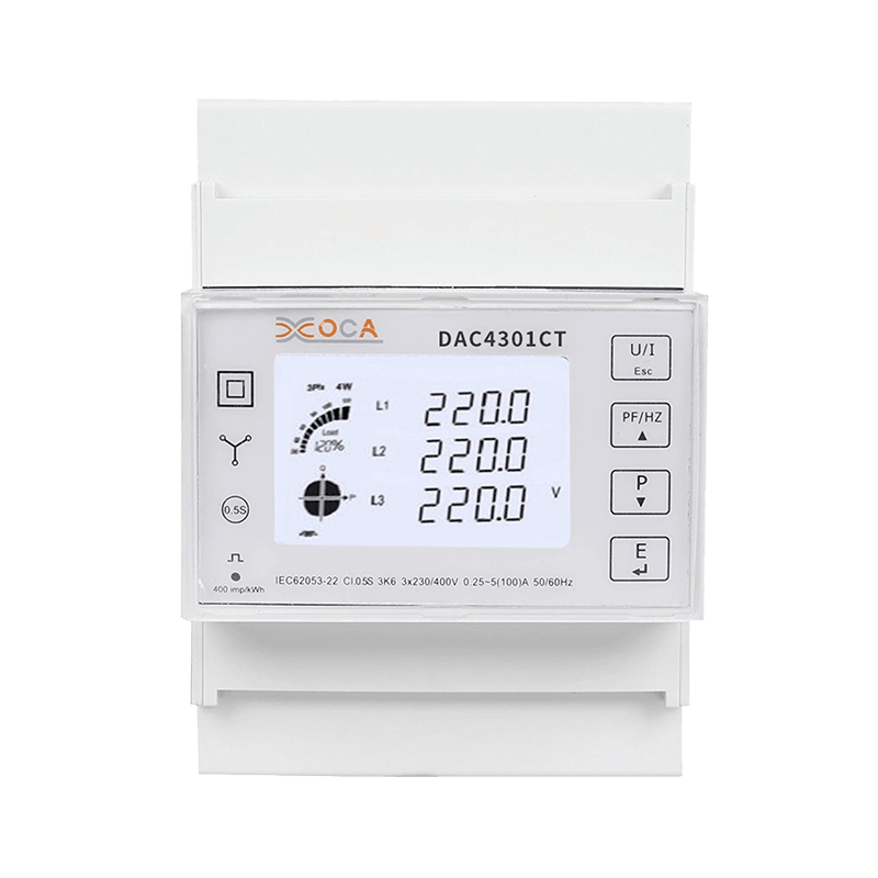 Dac4301CT DIN-kisko AC kolmivaiheinen muuntajaenergiamittarilla