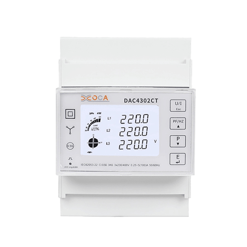 Dac4302CT DIN-kisko AC Kolmivaiheinen Modbus Smart Energy Meter -yleismittari