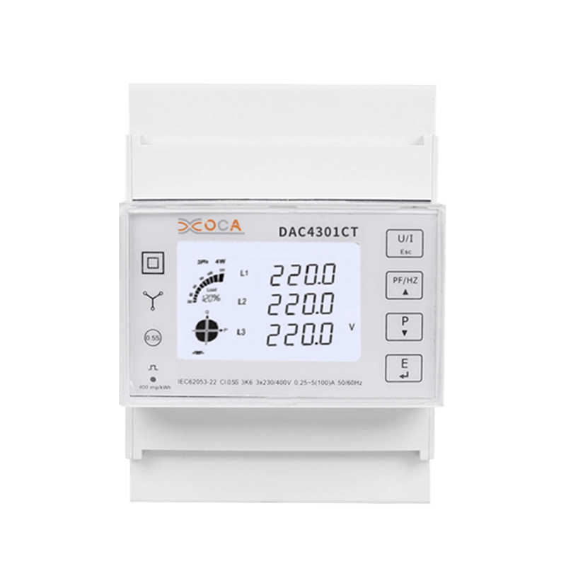 Dac4301CT DIN-kiskoon CT kolmivaiheinen Modbus-tehomittari