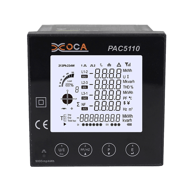 PAC5110 kolmivaiheinen paneeli RS485 Modbus digitaalinen sähköenergiamittari tehomittari