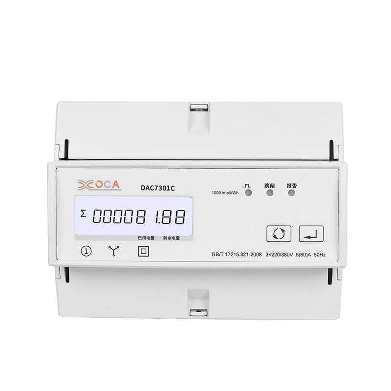 Dac7320c-CT DIN-kiskon kolmivaiheinen iso LCD älykäs monitoimisähkömittari