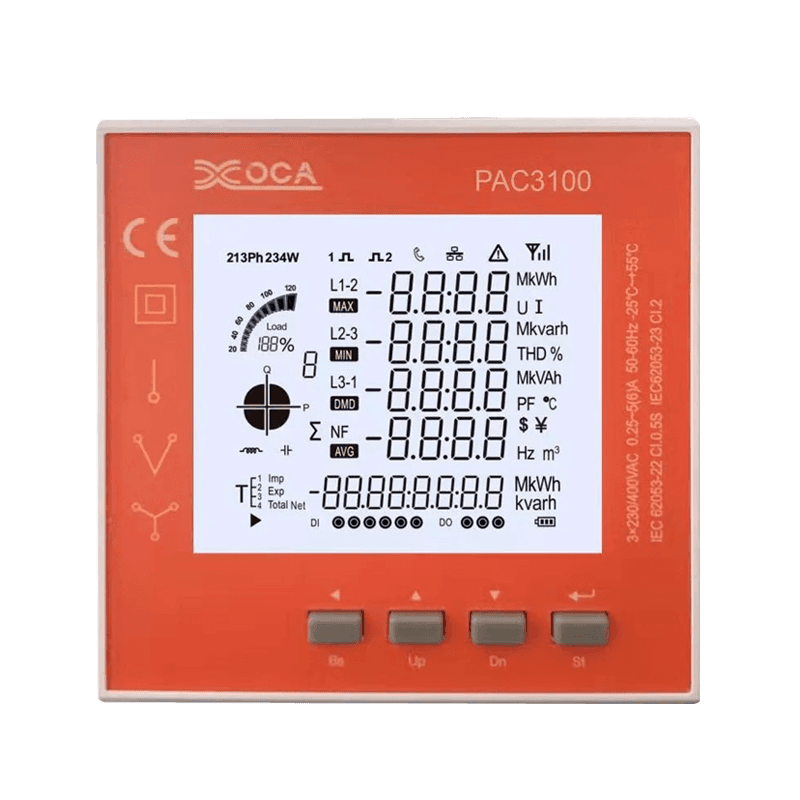 PAC3000 LCD älykäs paneelivirtamittari