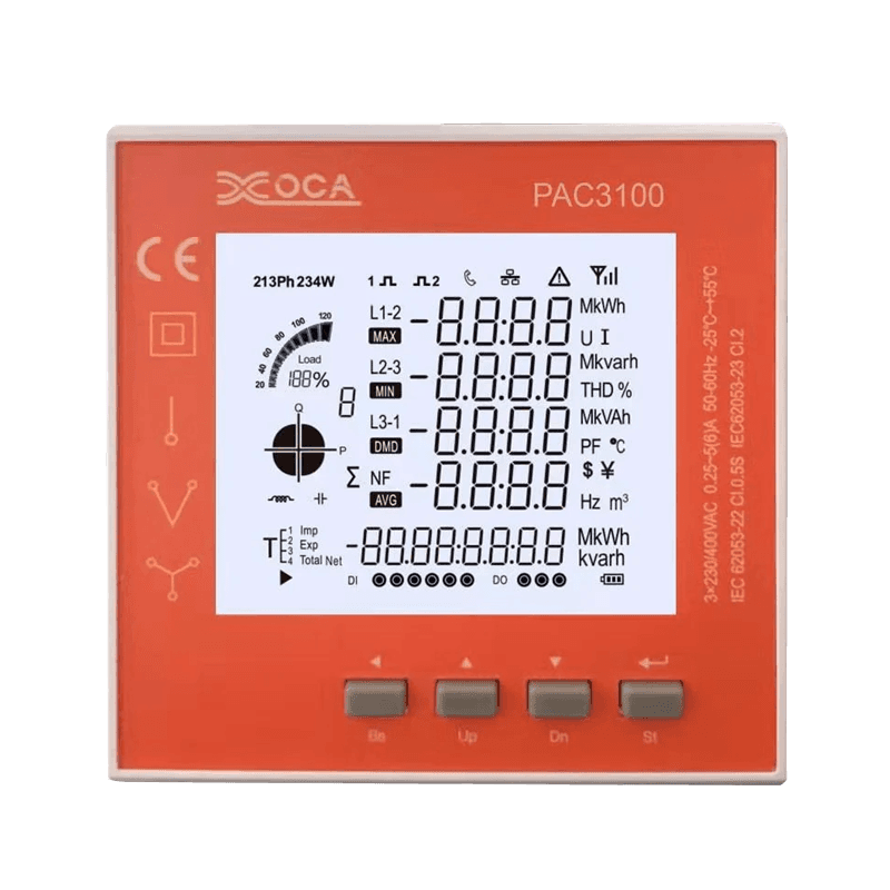 PAC3100 Smart Digital LCD WiFi elektroninen tehomittari