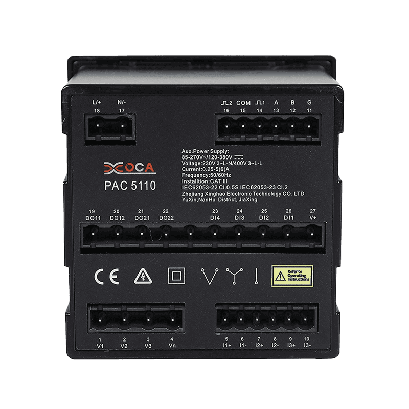 PAC5010 Smart Modbus LCD-paneelin tehomittarin yleismittari