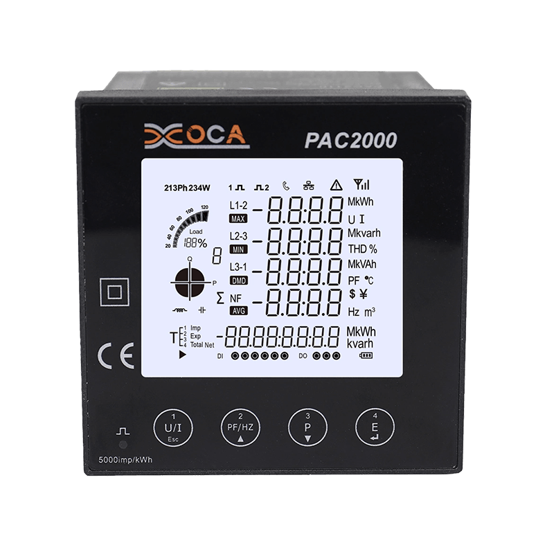 PAC2000 monitoiminen WiFi Tuya Smart Electric Prepaid Panel Power Meter