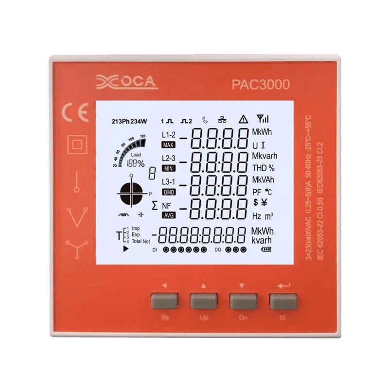 PAC3000 LCD älykäs paneelivirtamittari